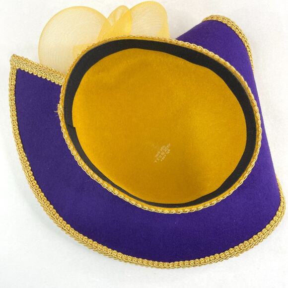 Vintage Wool Made in USA Purple & Gold Derby Hat main image 8